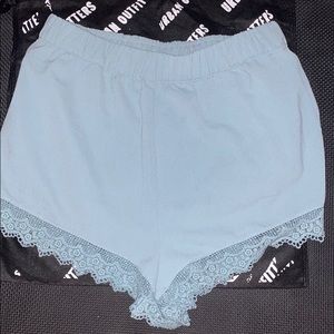 Lace detailed shorts
